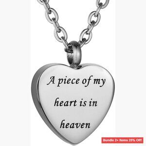 Stainless Steel Urn Necklace for Ashes Memorial Keepsake Heart Pendant